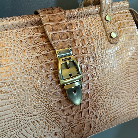 Charlie Lapson Tan Crocodile-Leather Women's Bag - Picture 2 of 12